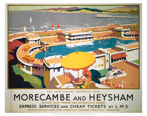 Morecambe and Heysham 24" x 32" Matte Mounted Print