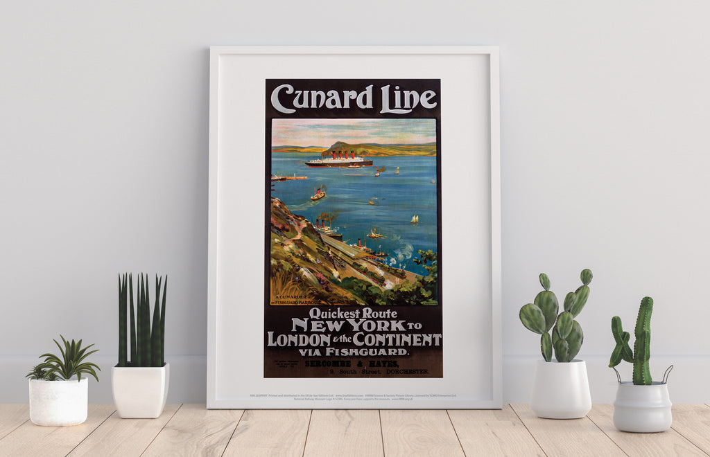 Cunard Line, New York To London - 11X14inch Premium Art Print