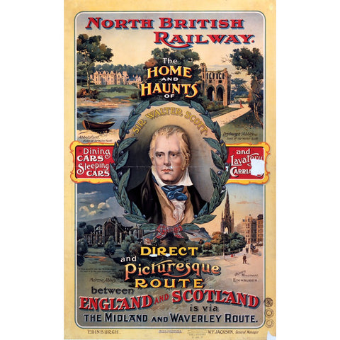 England and Scotland haunts of Sir Walter Scott 24" x 32" Matte Mounted Print