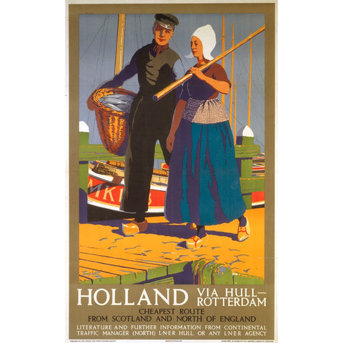 Holland via Hull - Rotterdam 24" x 32" Matte Mounted Print