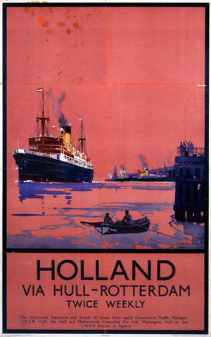 Holland via Hull - Rotterdam 24" x 32" Matte Mounted Print