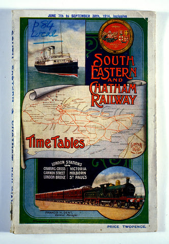 South Eastern and Chatham Railway 24" x 32" Matte Mounted Print