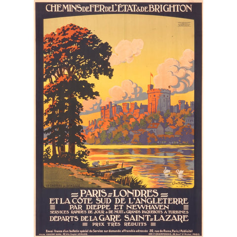 Windsor Castle - Paris - London 24" x 32" Matte Mounted Print