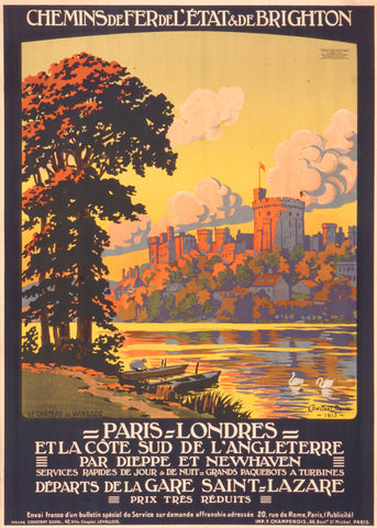 Windsor Castle - Paris - London 24" x 32" Matte Mounted Print