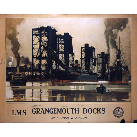 Grangemouth Docks LMS 24" x 32" Matte Mounted Print