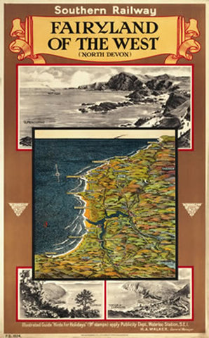North Devon Fairyland of the West 24" x 32" Matte Mounted Print
