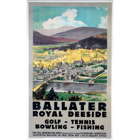 Ballater Royal Deeside 24" x 32" Matte Mounted Print