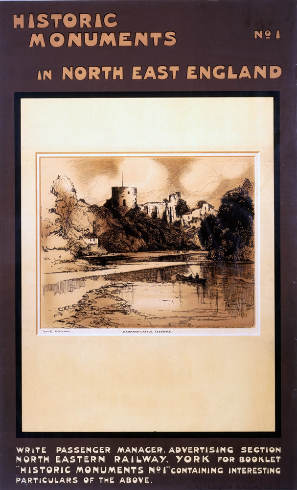Historic Monuments in North East -Barnard Castle 24" x 32" Matte Mounted Print