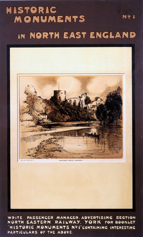 Historic Monuments in North East -Barnard Castle 24" x 32" Matte Mounted Print