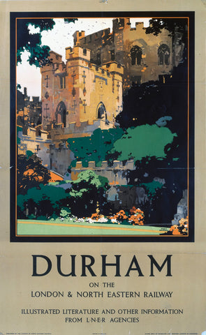 Durham on the LNER 24" x 32" Matte Mounted Print