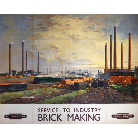 Service to Industry - BRICK MAKING 24" x 32" Matte Mounted Print