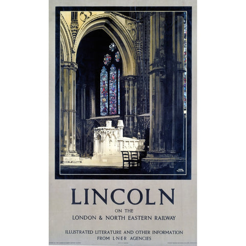 Lincolnshire LNER It's Quicker By Rail 24" x 32" Matte Mounted Print