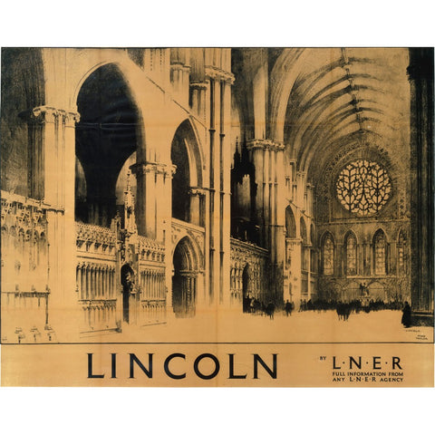 Lincoln LNER It's Quicker By Rail 24" x 32" Matte Mounted Print
