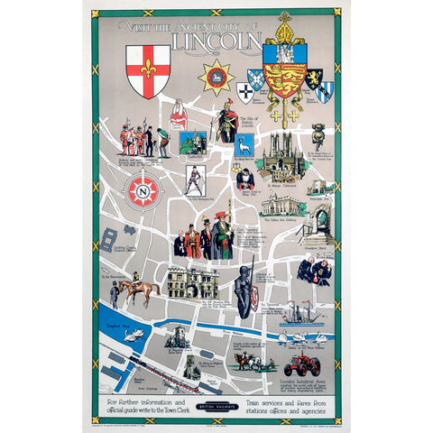 The Ancient City of Lincoln 24" x 32" Matte Mounted Print