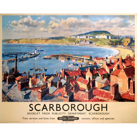 Scarborough British Railways 24" x 32" Matte Mounted Print