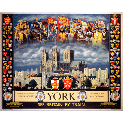 York See Britain by Train 24" x 32" Matte Mounted Print