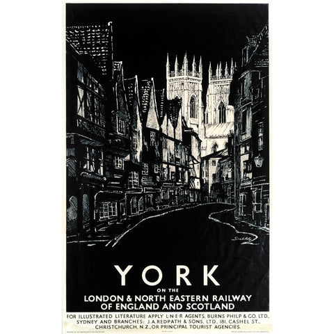 York on the LNER 24" x 32" Matte Mounted Print