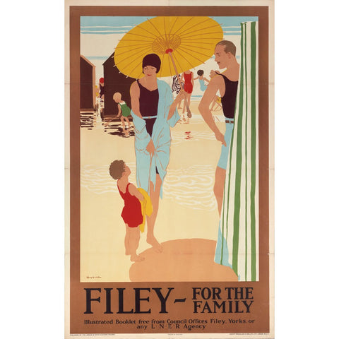 Filey for the Family LNER 24" x 32" Matte Mounted Print