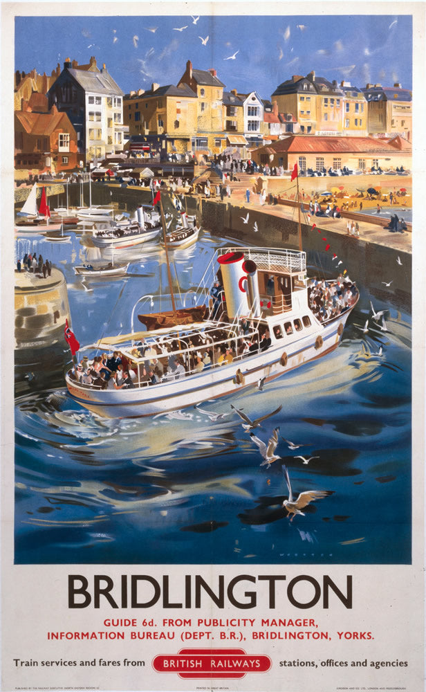 Robin Hood's Bay Yorkshire by LNER 24" x 32" Matte Mounted Print