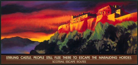 Stirling Castle - Carriage art 24" x 32" Matte Mounted Print