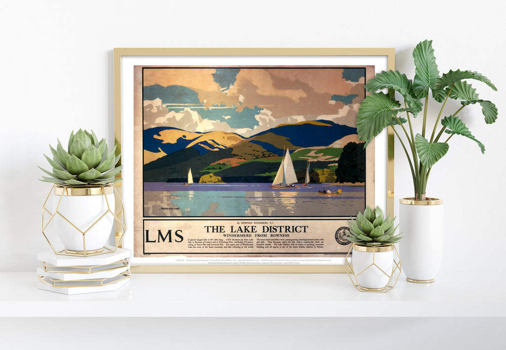 The Lake District - Windermere From Bowness - Art Print