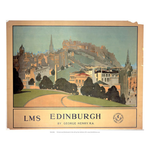 Edinburgh by Geaorge Henry - LMS 24" x 32" Matte Mounted Print