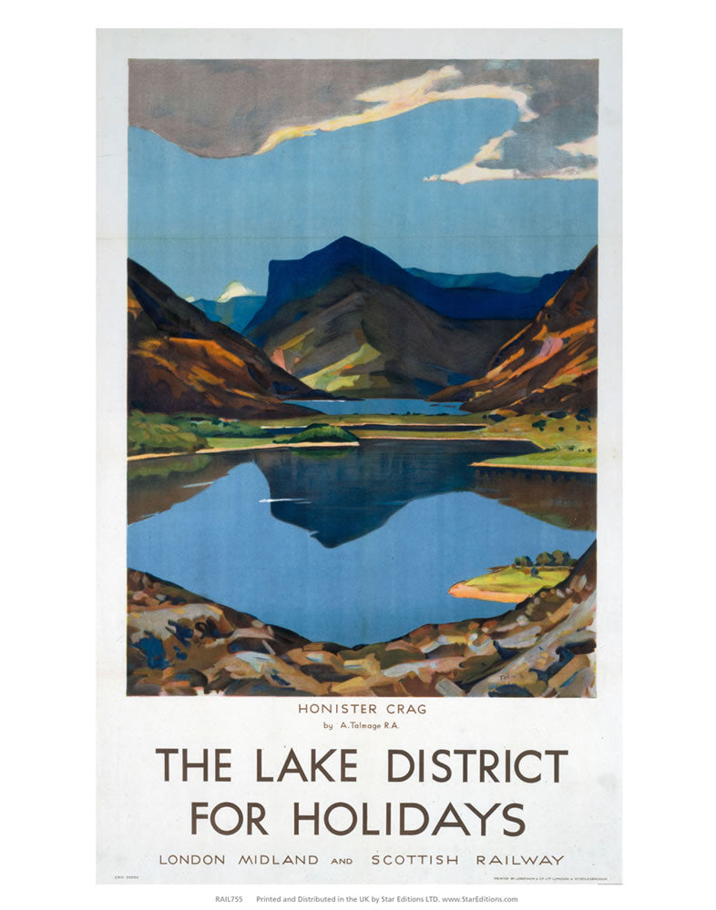 The Lake district for Holidays - Honister Crag 24" x 32" Matte Mounted Print