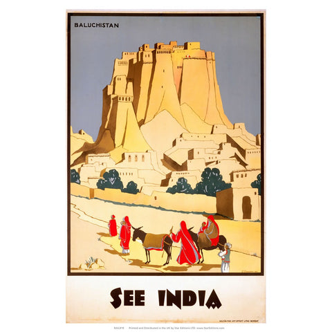 See India - Baluchistan 24" x 32" Matte Mounted Print