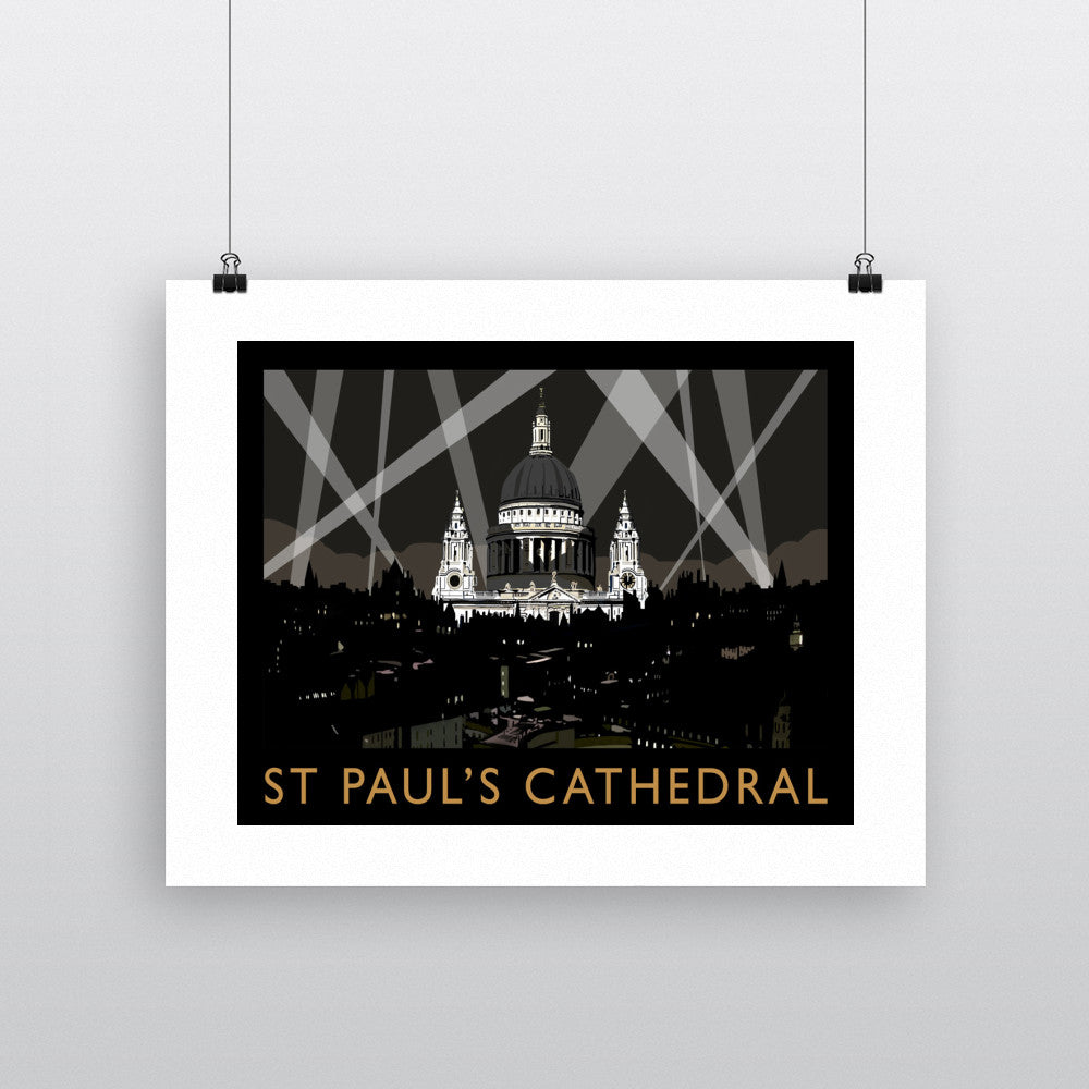 St Pauls Cathedral at Night, London 11x14 Print