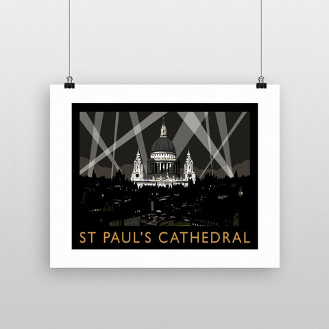 St Pauls Cathedral at Night, London 11x14 Print