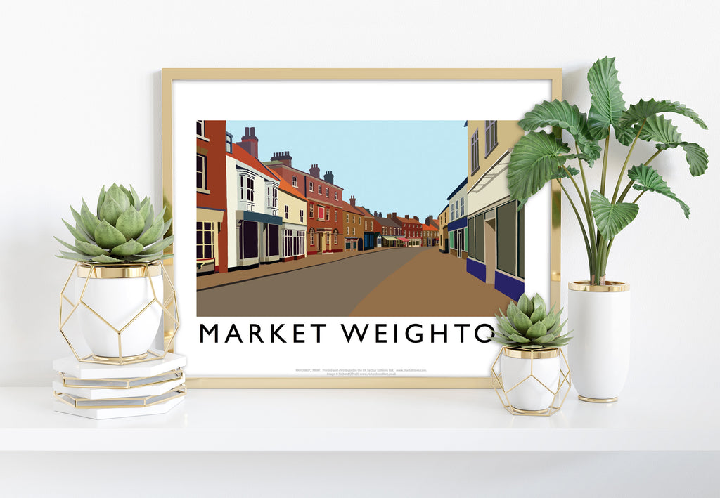 Market Weighton By Artist Richard O'Neill - Art Print