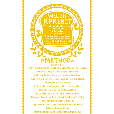 Welsh Rarebit 20cm x 20cm Mini Mounted Print