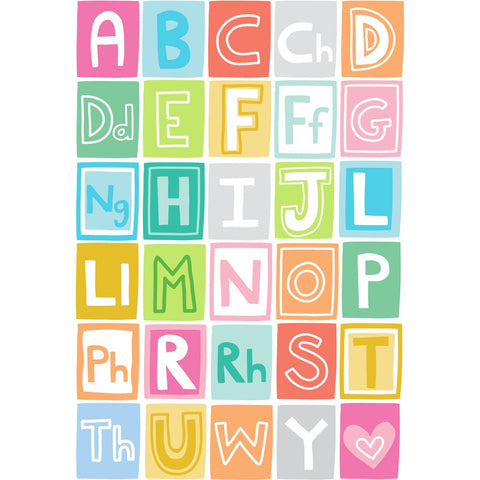 Alphabet 20cm x 20cm Mini Mounted Print