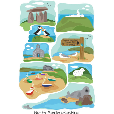 North Pembroke 20cm x 20cm Mini Mounted Print
