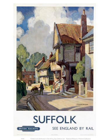 Coddenham Suffolk See England By Rail 24" x 32" Matte Mounted Print