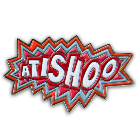 RMRM049PIN: Mr Men Atishoo Slogan Enamel Pin