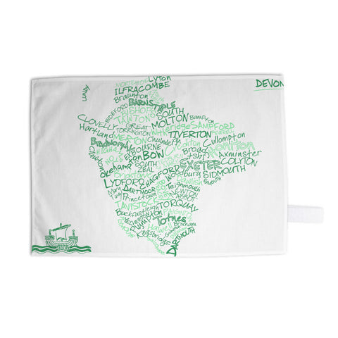 County Map of Devon, 11x14 Print