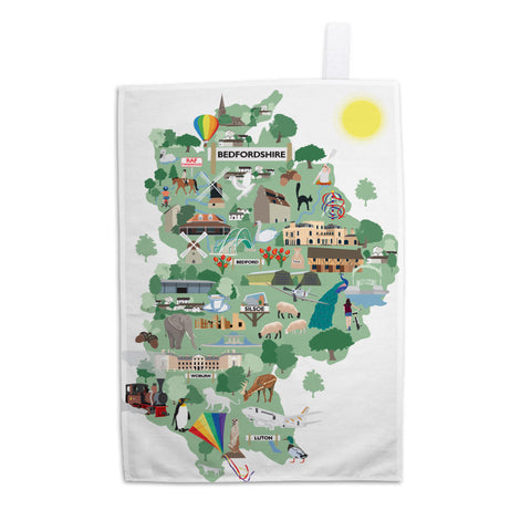 County Map of Bedfordshire, 11x14 Print