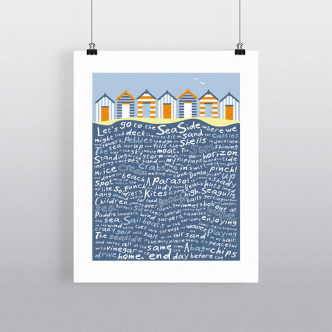 Beach Huts, 11x14 Print