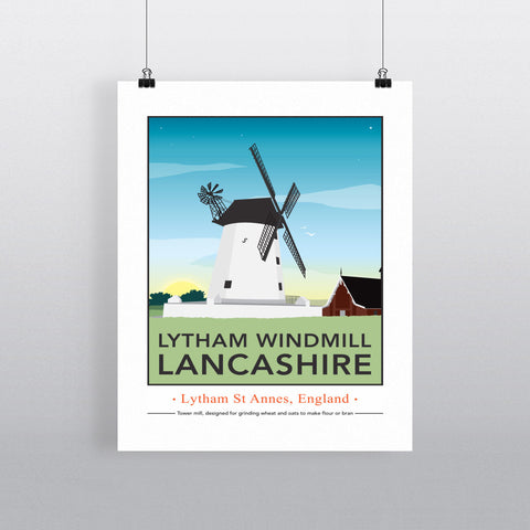 Lytham Windmill, Lytham St Annes, Lancashire 11x14 Print