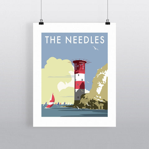 THOMPSON005: The Needles, Isle of Wight. 24" x 32" Matte Mounted Print