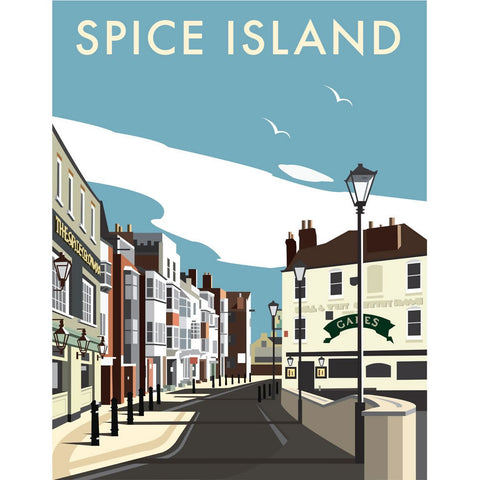 THOMPSON009: Spice Island, Portsmouth. 24" x 32" Matte Mounted Print