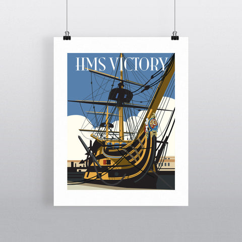 THOMPSON010: HMS Victory, Portsmouth. 24" x 32" Matte Mounted Print