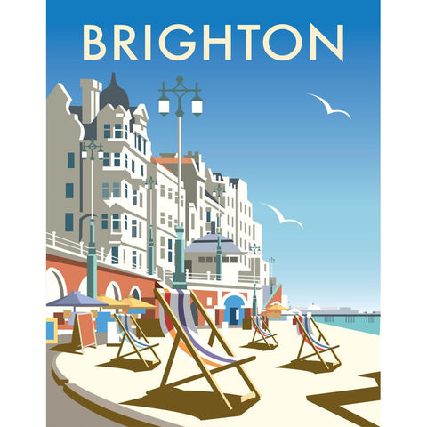 THOMPSON021: Brighton Beach. 24" x 32" Matte Mounted Print
