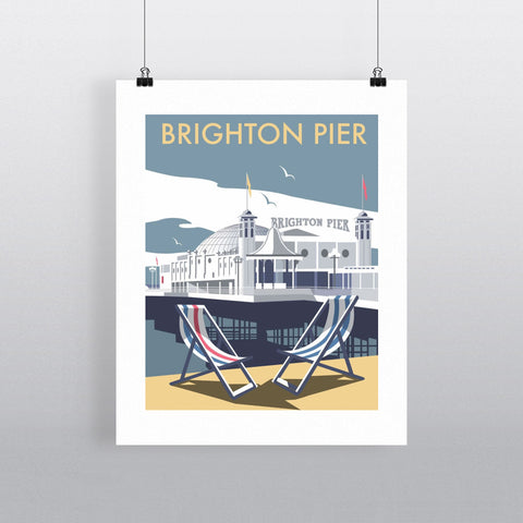 THOMPSON023: Brighton Pier. 24" x 32" Matte Mounted Print