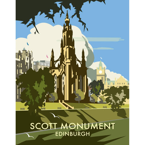 THOMPSON038: Scott Monument, Edinburgh. 24" x 32" Matte Mounted Print