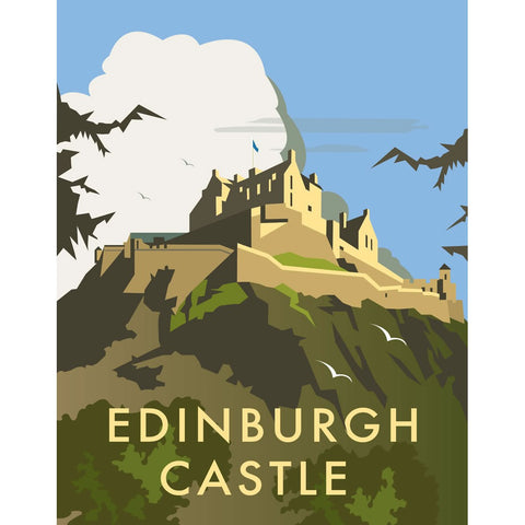 THOMPSON039: Edinburgh Castle. 24" x 32" Matte Mounted Print