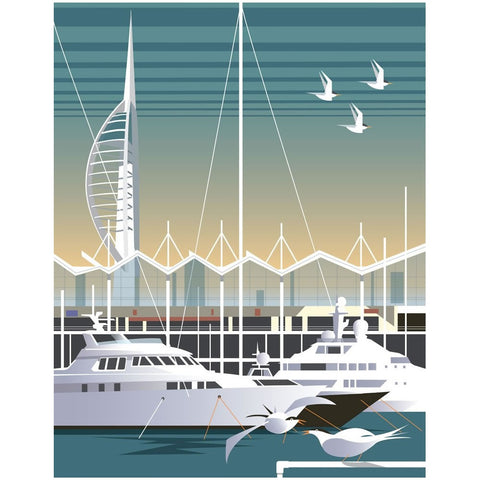 THOMPSON046: Gunwharf Quays, Portsmouth. 24" x 32" Matte Mounted Print