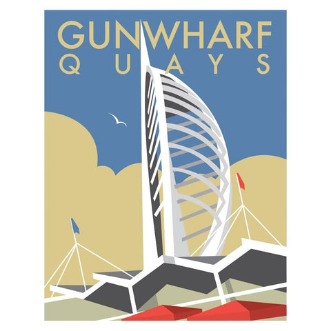 THOMPSON047: Gunwharf Quays, Portsmouth. 24" x 32" Matte Mounted Print
