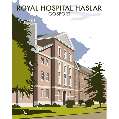 THOMPSON048: Royal Hospital Haslar, Gosport. 24" x 32" Matte Mounted Print